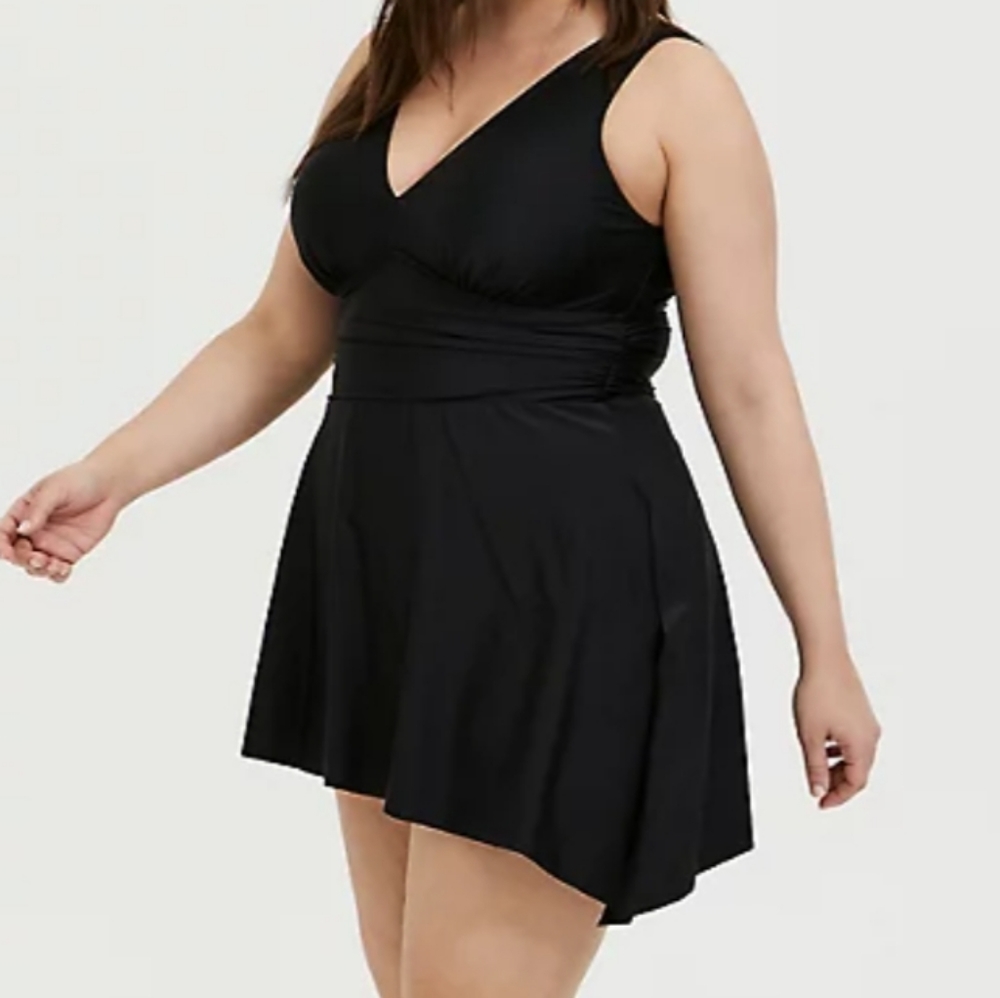 Black Asymmetrical One Piece Bathing Suit